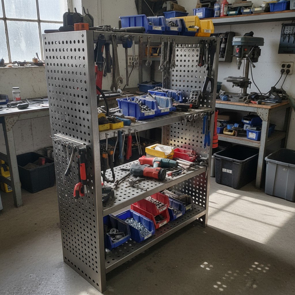 Lot inox 304 perforé rond