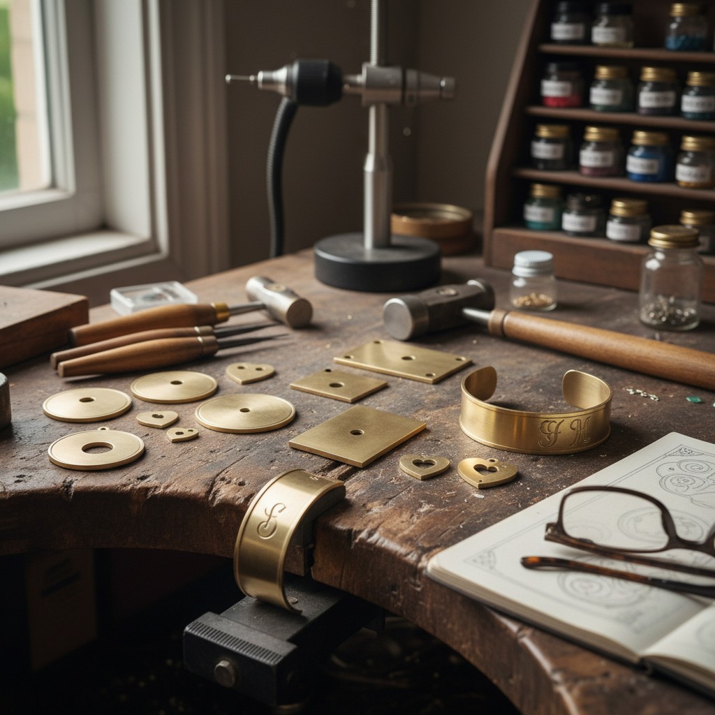 Chutes laiton gravure